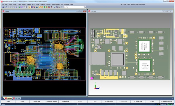 圖三 : 西門子Xpedition PCB 設計和分析平臺,內建 HyperLynx 模擬引擎,實現設計與模擬整合。(source:Siemens EDA)